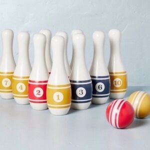 BRAND NEW Hearth and Hand Wooden Bowling Pin Set